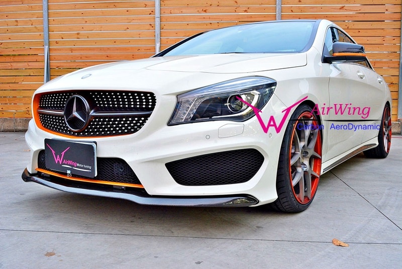 W117 - AMG style Carbon Side Skirt Insert 01